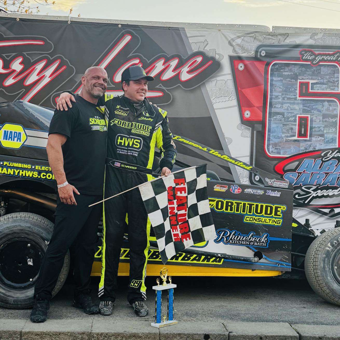 Victory Lane — Albany Saratoga Speedway with Kolby Schroder